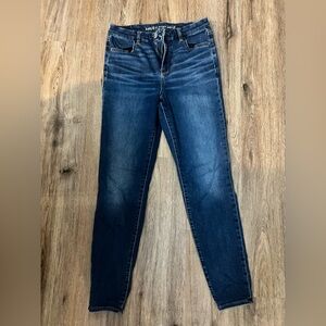 American Eagle Outfitters Dark Blue Next Level Stretch Skinny Jeans